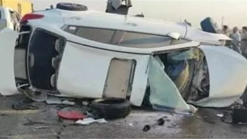 مصرع 3 من أسرة واحدة أثر إنقلاب سيارة ملاكى بالشيخ زايد