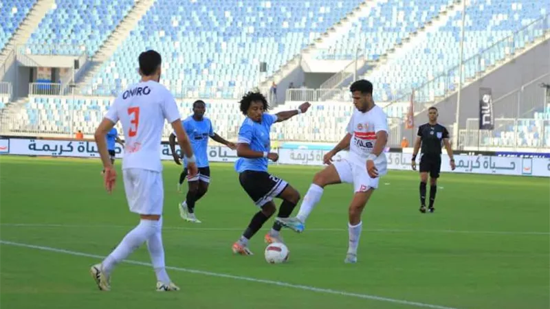 الزمالك يتقدم بهدف ربيع أمام غزل المحلة فى الشوط الأول