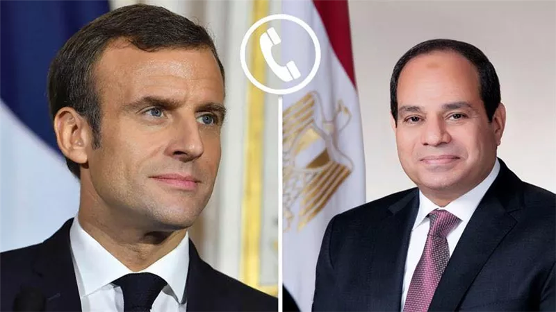 الرئيس السيسى وماكرون يشددان على ضرورة الوقف الفوري لإطلاق النار فى غزة