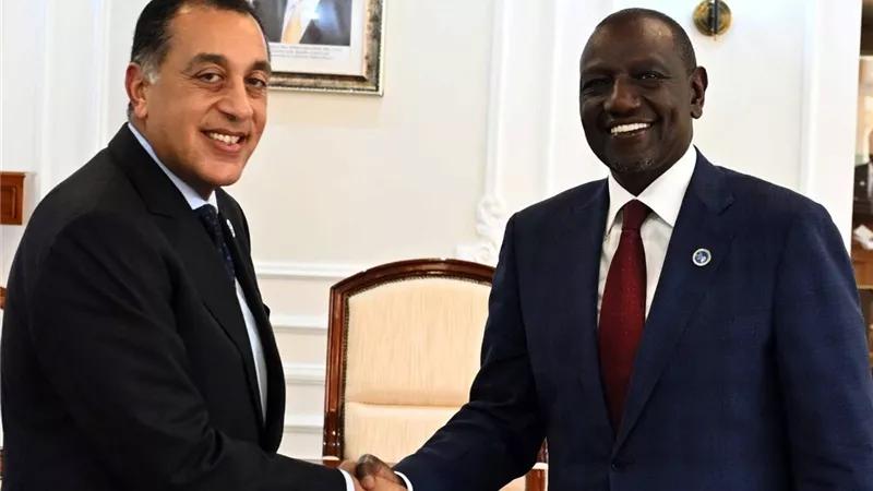 رئيس كينيا يعرب عن تقديره للرئيس السيسي وجهود مصربوقف إطلاق النار بغزة