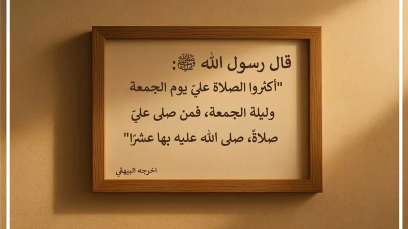 الصلاة على النبي ﷺ في يوم الجمعة.. مفتاح البركة والرحمة