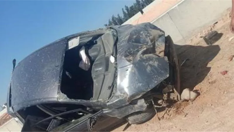 إصابة 3 فى انقلاب سيارة بالأقصر