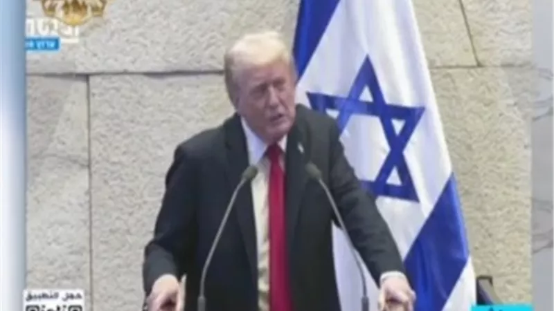 ترامب يبدأ كلمته أمام الكنيست بالإشادة بالإفراج عن الأسرى