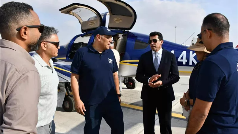 وزير الشباب والرياضة يشهد انطلاق رالي الطائرات Fly In Egypt 2025