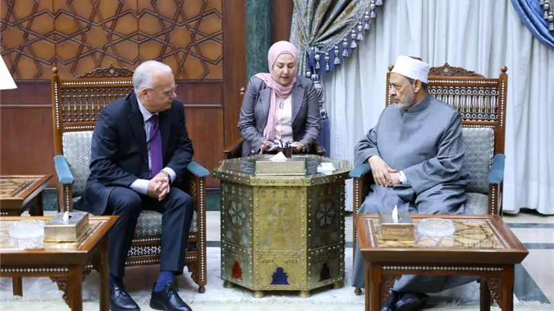 شيخ الأزهر يستقبل السفير السويدي لدى مصر