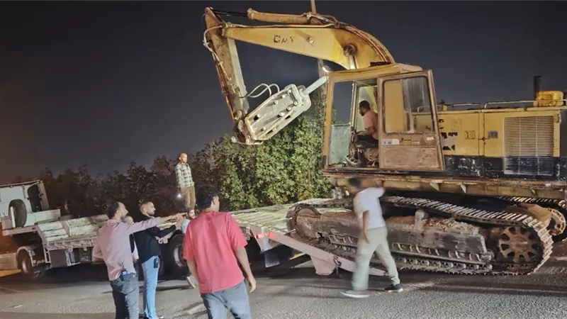 جهاز 6 أكتوبر يوقف أعمال بناء مخالفة ويتخذ إجراءات صارمة .. صور