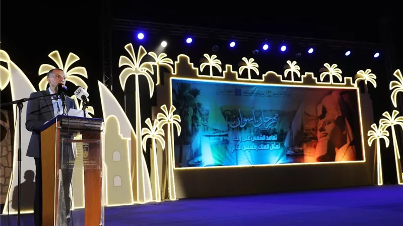 نائب محافظ أسوان يشارك فى فعاليات مهرجان تعامد الشمس بمسرح فوزي