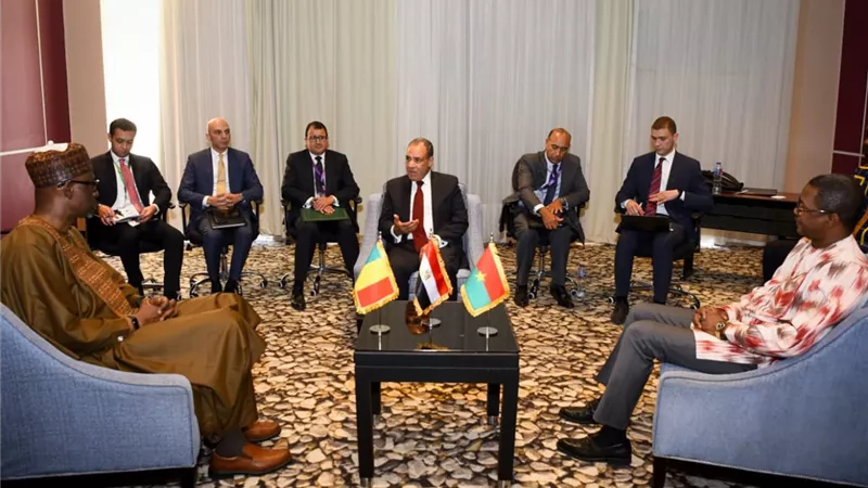 وزير الخارجية يعقد لقاءً ثلاثيًا مع نظيريه المالي والبوركيني