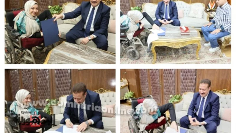 أبو ليمون يحقق أمنية ندى علام ويوفر لها فرصة عمل دعمًا لذوي الهمم