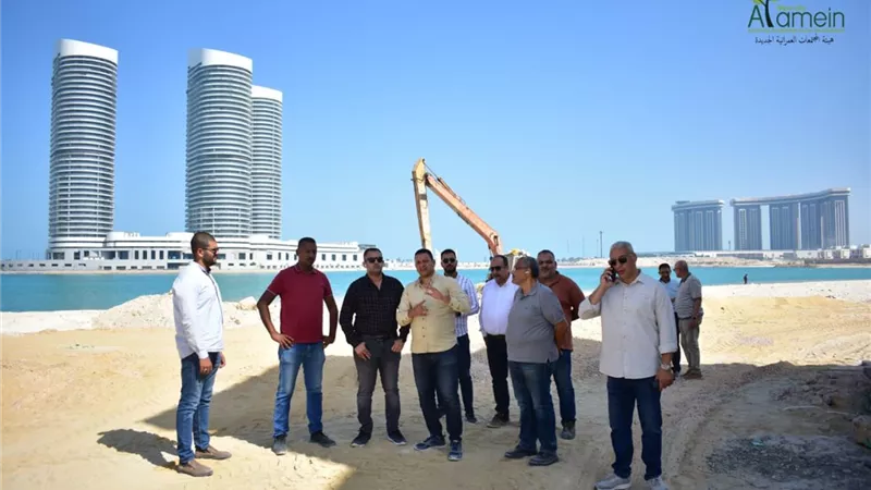 جولة تفقدية لرئيس جهاز مدينة العلمين الجديدة داخل كمبوند 