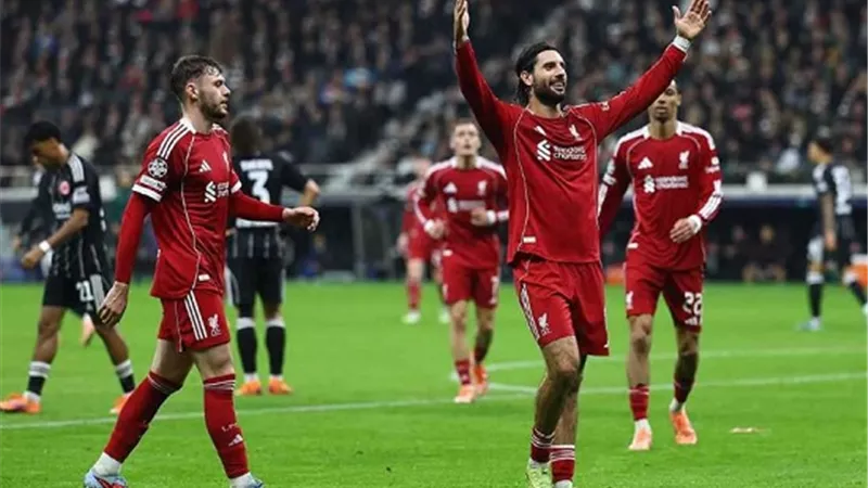 ليفربول يمطر شباك آينتراخت فرانكفورت بخماسية في دوري الأبطال