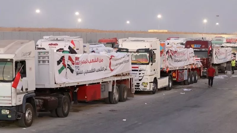 إكسترا نيوز: دخول 2062 شاحنة مساعدات لغزة من 18 لـ 23 أكتوبر