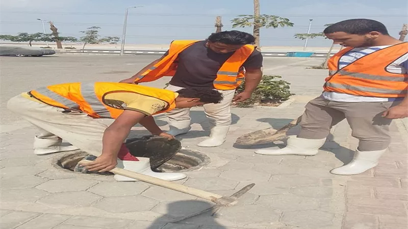 العبور الجديدة تواصل رفع كفاءة الطرق والمرافق والخدمات