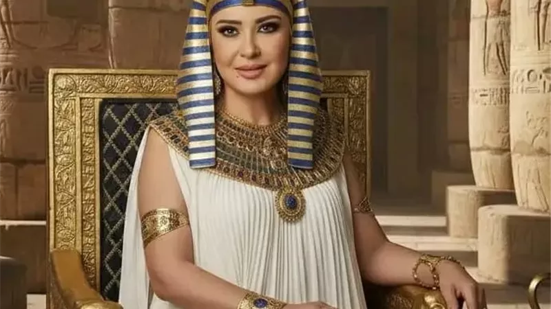 مادلين طبر تحتفل بالمتحف المصري الكبير بإطلالة ملكية