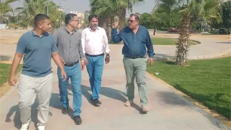 رئيس جهاز الشروق يتابع أحدث المشروعات الزراعة والتجميل فى المدينة صور