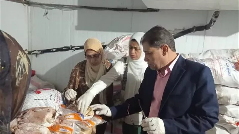 ضبط 400 كيلو دواجن غير صالحة للاستهلاك الآدمى بالأقصر