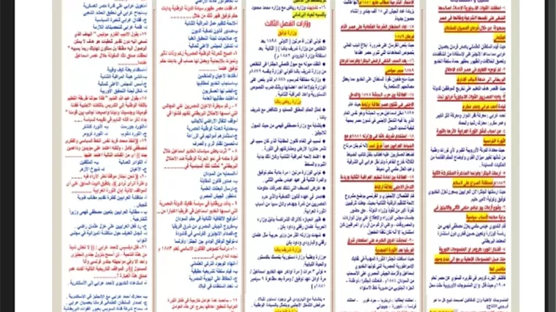 مراجعة لأهم دروس التاريخ للثانوية العامة