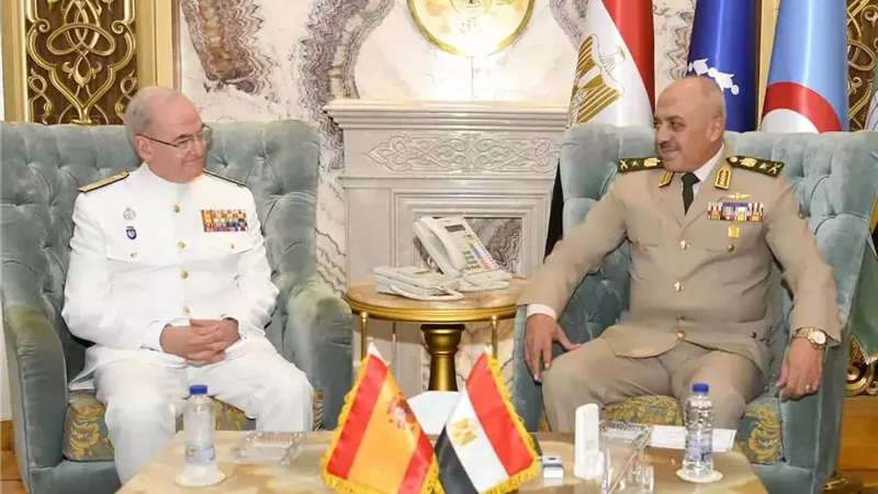 الفريق أحمد خليفة رئيس الأركان يلتقى رئيس أركان الدفاع الأسبانى