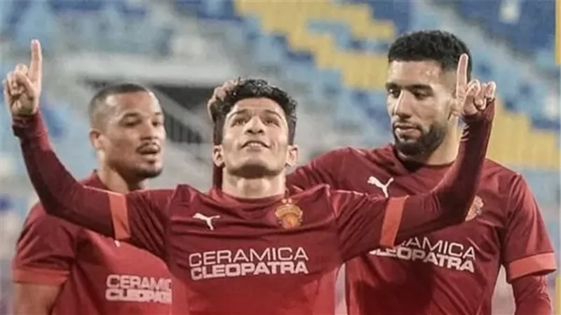 مروان عثمان يسجل هدف التعادل لسيراميكا كليوباترا أمام الأهلي.. فيديو
