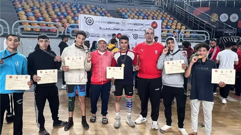 كفر الشيخ بطل الجمهورية للمصارعة بـ 7 ميداليات