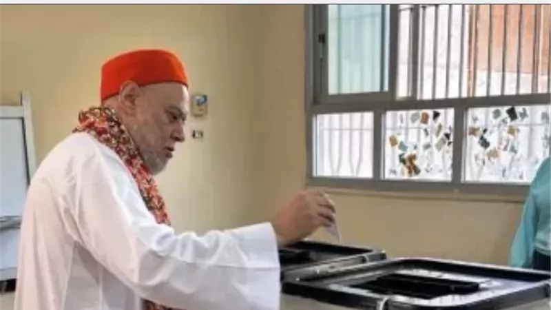 الدكتور على جمعة يدلي بصوته في انتخابات مجلس النواب بأكتوبر