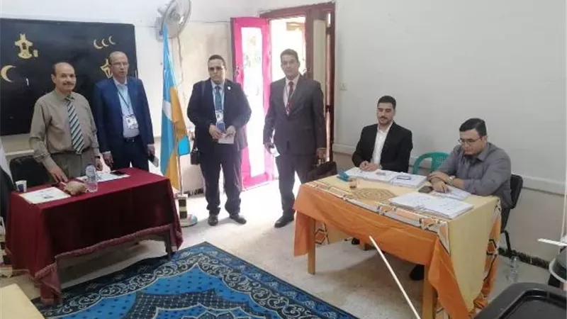 وفد المنظمة العربية لحقوق الإنسان يزور لجان الاسكندرية الانتخابية