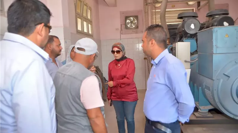 رئيس جهاز مدينة السويس الجديدة تتفقد محطة رفع PS1 للصرف الصناعي