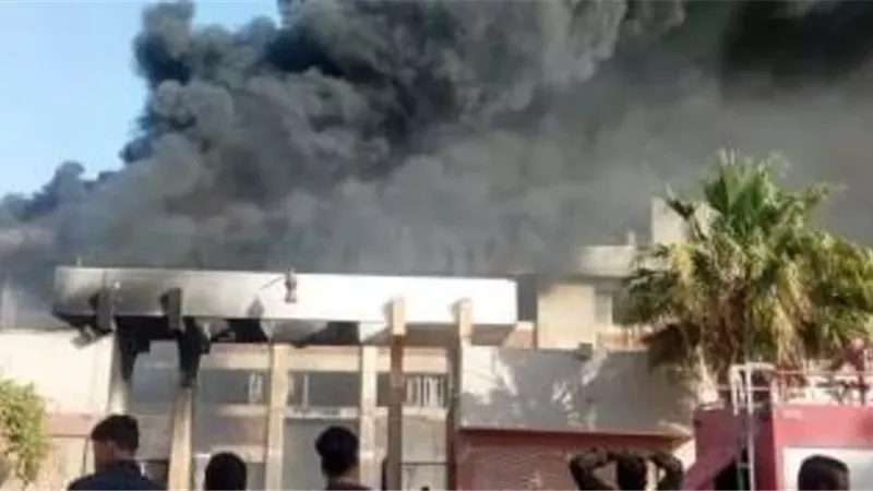 الاستماع لأقوال شهود العيان في حريق مصنع بأكتوبر
