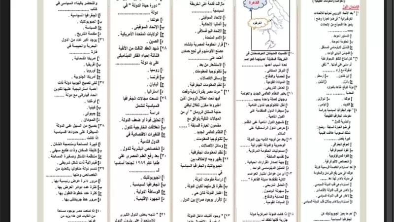 مراجعة على أهم دروس الجغرافيا للثانوية العامة 2026