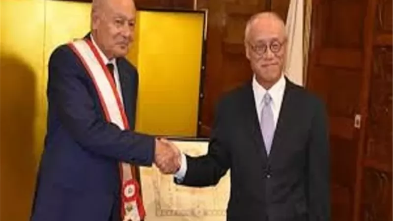 اليابان تُقلّد أبو الغيط وسام 