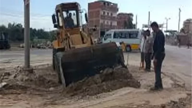 بدء تطوير ميدان أبراج النيل بمدخل دسوق كفر الشيخ