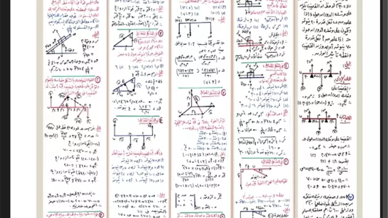 مراجعة لأهم مسائل الاستاتيكا لطلاب الثانوية العامة