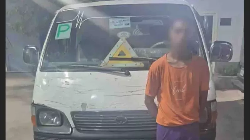 ضبط سائق ميكروباص اصطدم ب 