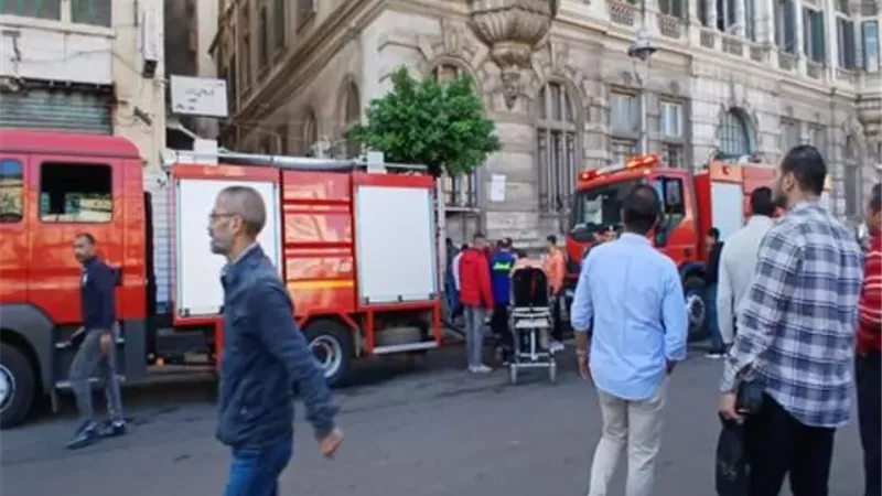 إندلاع حريق في أكشاك بمنطقة المنشية بالإسكندرية