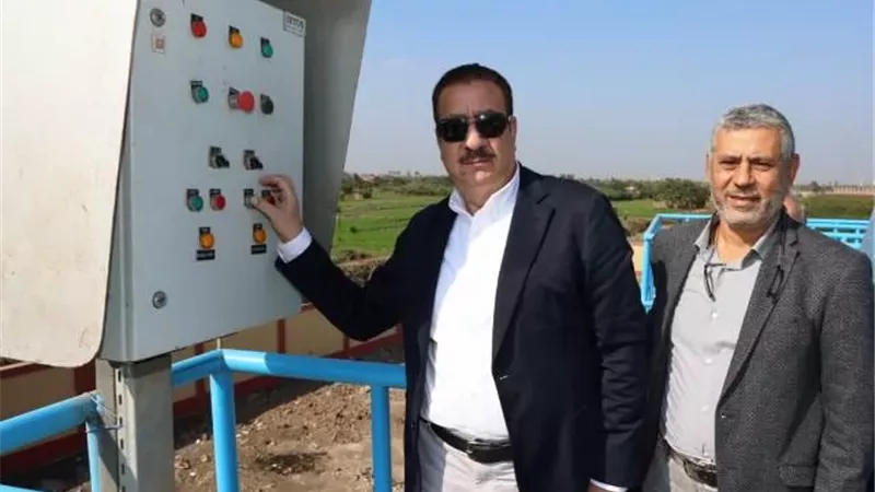 إطلاق شارة التشغيل التجريبى لمحطتي صرف صحي قورص وشطانوف