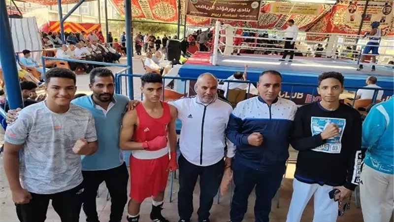 مصطفى احمد ملاكم المنيا يتأهل لقبل نهائي بطولة الجمهورية