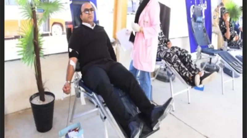 حملة للتبرع بالدم بمديريتى أمن 