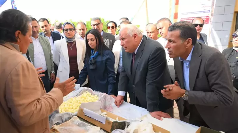 وزيرة التضامن تتفقد وحدة إنتاج الحرير خلال زيارتها للوادي الجديد