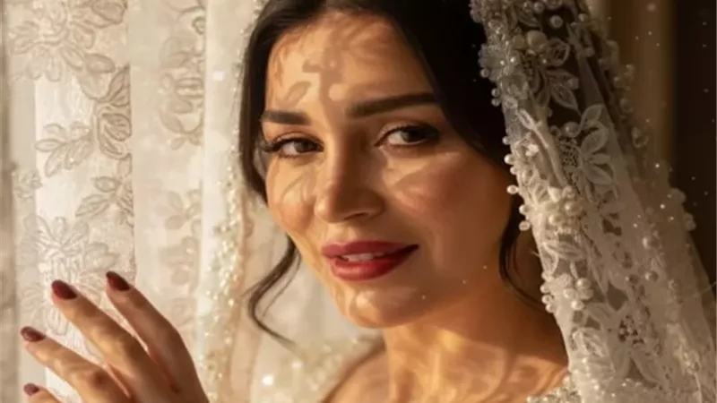 مي عزالدين بفستان زفاف تخطف الانظار