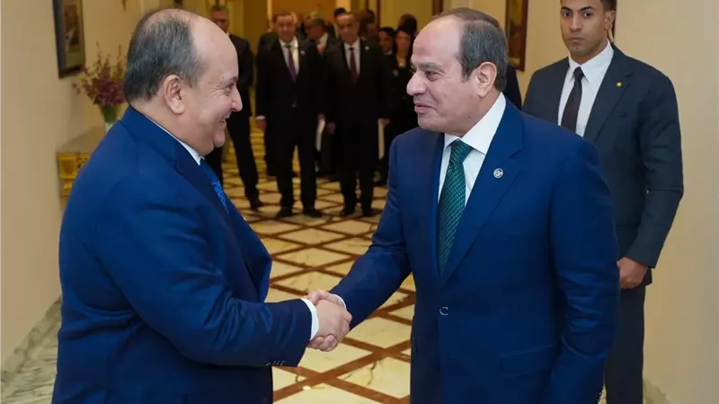 الرئيس السيسي يستقبل الوزير الأول للجمهورية الجزائرية