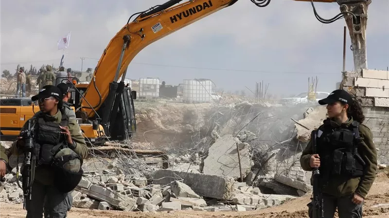 الاحتلال الإسرائيلي يهدم منزلا قيد الإنشاء في الخضر جنوب بيت لحم