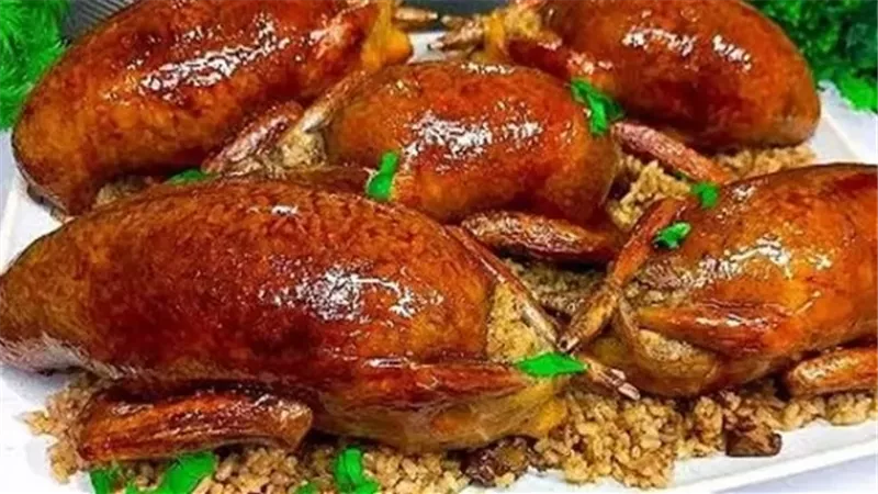 سر نجاح الحمام المحشي بالأرز بخطوات بسيطة