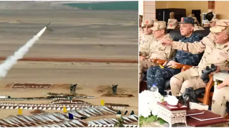 وزير الدفاع يشهد تنفيذ المرحلة الرئيسية للرماية الصاروخية لقوات الدفاع الجوى