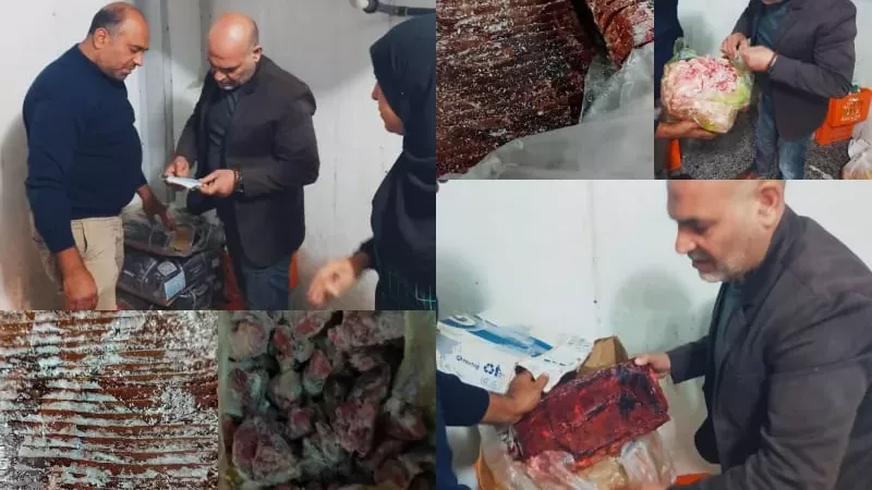 ضبط نصف طن لحوم فاسدة في حملة مفاجئة بشبرا الخيمة