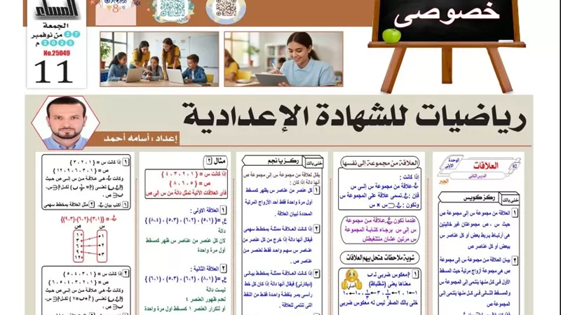 أبسط شرح عن العلاقات في الجبر لن يخرج عنها امتحان الشهادة الاعدادية