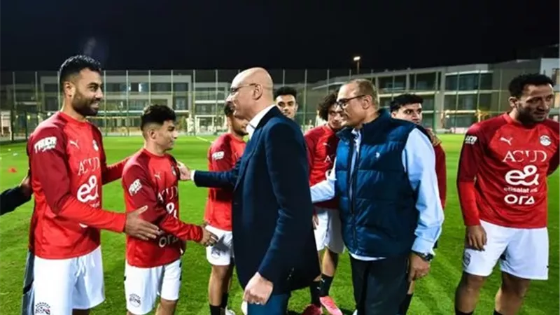 منتخب مصر المشارك في كأس العرب بالزي الأحمر أمام الكويت غدًا