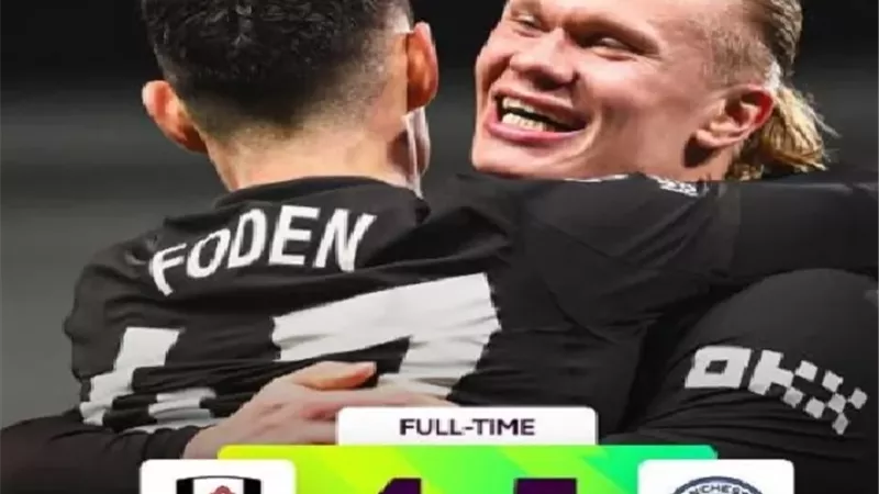 اهداف مباراة مانشستر سيتي وفولهام 5 - 4 .. فيديو