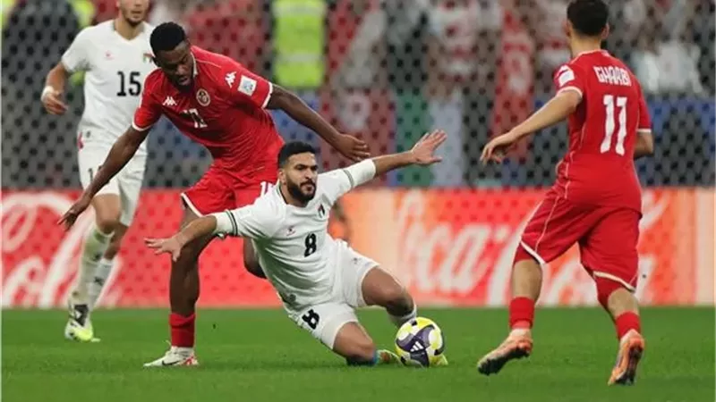 كأس العرب.. التعادل الايجابى يحسم مباراة فلسطين وتونس