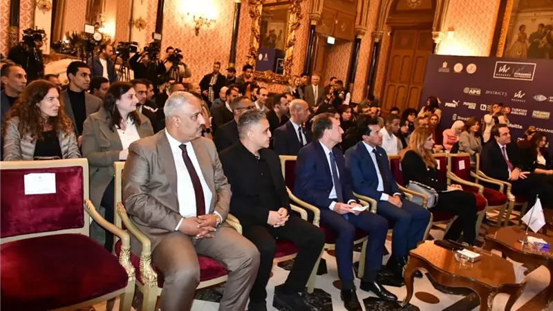 وزير الشباب يشهد المؤتمر الصحفي لإطلاق نصف ماراثون الأهرامات