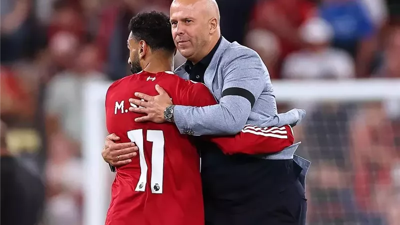 سلوت: محمد صلاح كان رائعًا أمام برايتون كما هو متوقع منه
